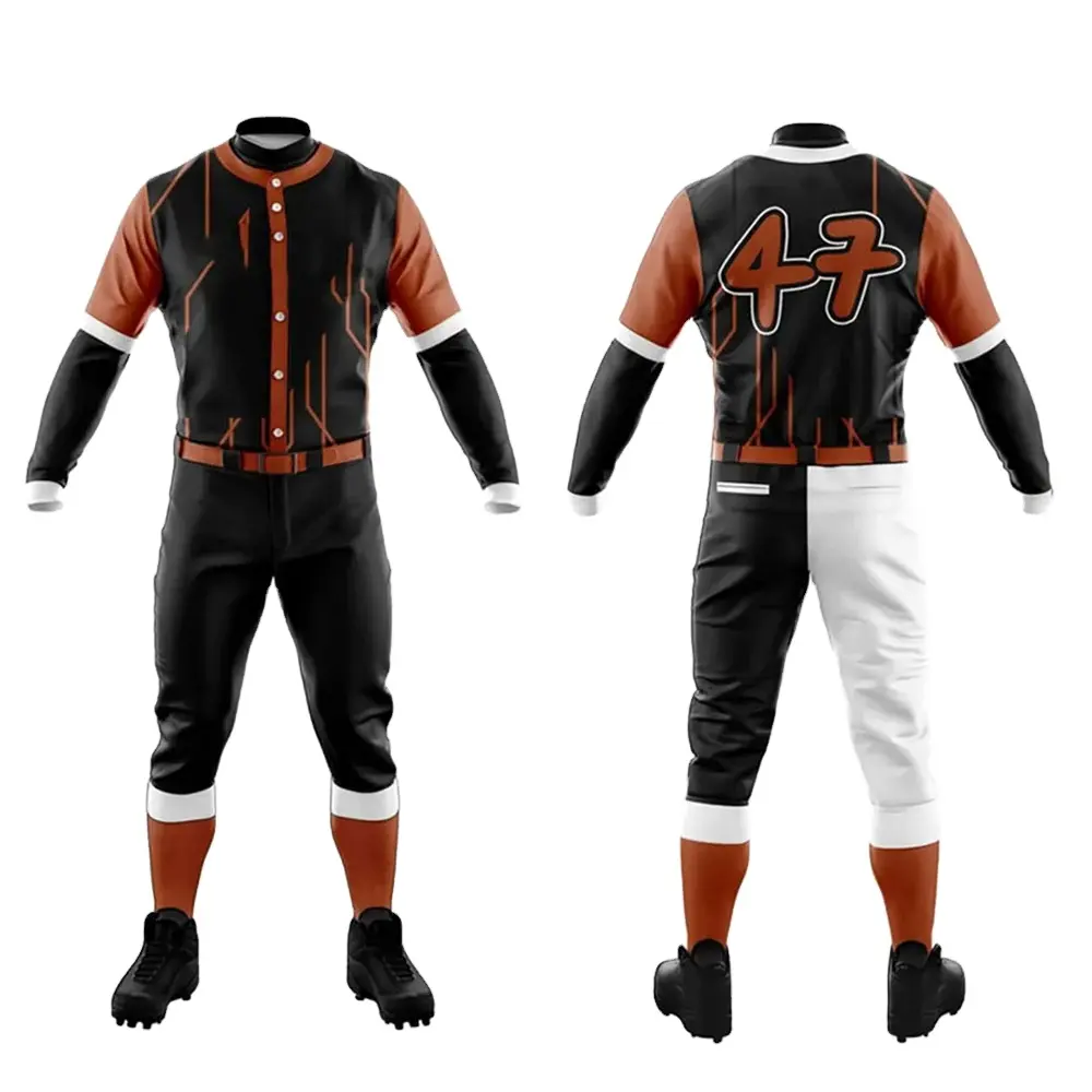 Maillot de baseball pour jeunes bonne qualité matériel base balle pantalon uniforme ensemble pour jeune adulte maille Jersey