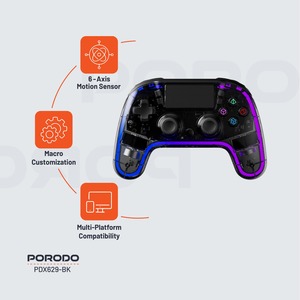 Porodo游戏水晶外壳PS4控制器