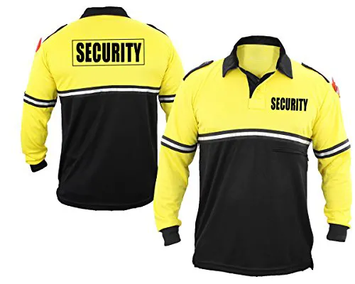 Uniforme de personal de seguridad Polo Camiseta 100% algodón Polo DE SEGURIDAD Guardia DE SEGURIDAD Polo de dos tonos
