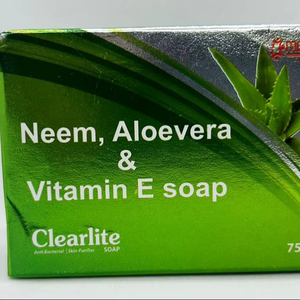 ハーブ石鹸とニームアロエベラ & ビタミンEホワイトニング & 消毒石鹸 (Clearlite石鹸)