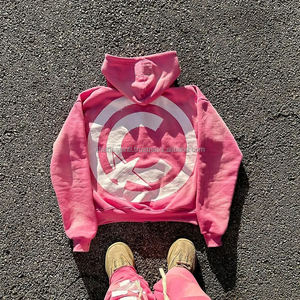 Huili Oem sıkıntılı işlemeli Hoodie erkekler 400 Gsm kalın pamuk fermuar Up Hoodie özel aplike yamalı nakış Hoodie
