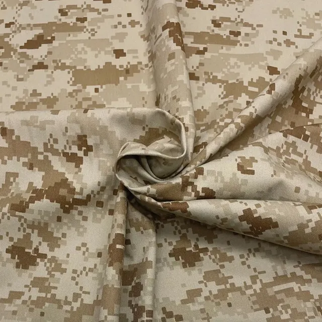 Камуфляжный текстиль тканая саржевая одежда Униформа NY/CO нейлон/хлопок пустынная цифровая печать камуфляжные ткани от поставщика