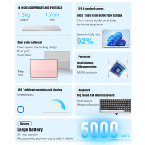 New Design 14'' Intel Notebook N5095 Win11 <strong>Computer</strong> China Factory Cheap Gaming Laptop <strong>Computers</strong> Laptops and Desktops - Product Image 6