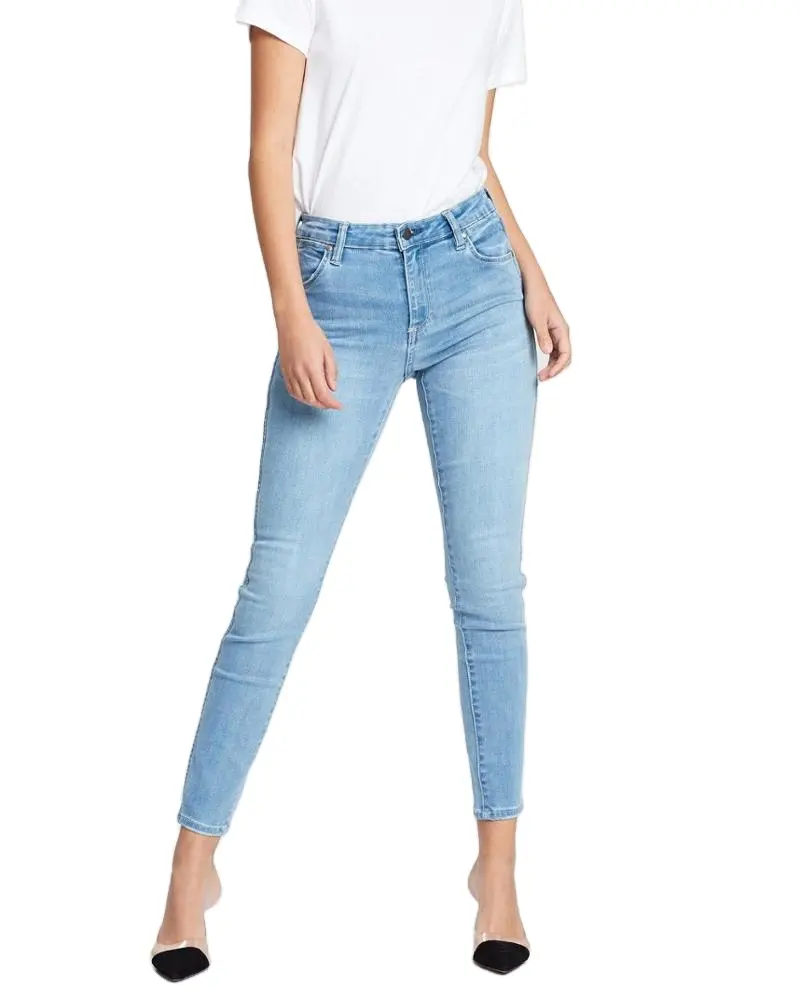 2023 pantaloni skinny di alta moda all'ingrosso per le donne pantaloni a vita alta da donna sexy jeans in denim elasticizzato in cotone grazioso per le signore