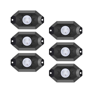 App Smart Control Multicolor IP69K Flashing Music RGB <strong>Led</strong> Rock Lights with 4 <strong>6</strong> 8pods <strong>Kit</strong> - Product Image 3