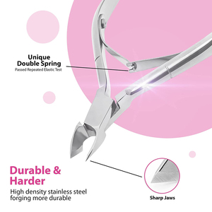 Yüksek dereceli tırnak makası ayna Finish keskin bıçak tırnak makası tırnak makası 3mm İpucu kalın ve batık ayak tırnaklarını makası - Product Image 5
