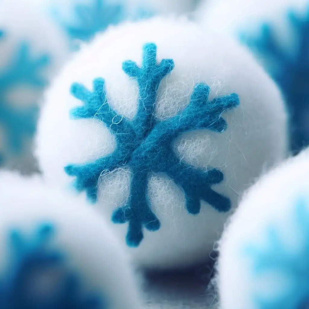 2.5 cm Snowflake Wool Felt Balls: Unique Craft Supplies for Creative Projects