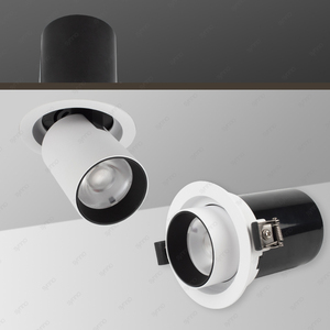 Yeni tasarım 360 derece dönebilir aşağı ışık 12w-35w çok tarzı seçeneği COB Led tavan gömme sabit geri çekilebilir Downlight - Product Image 1