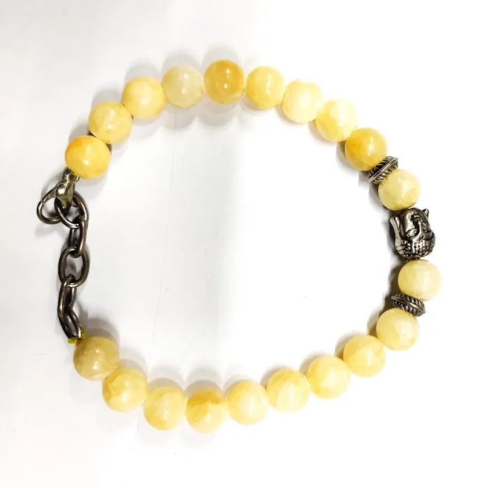 Aventurne amarillo con abalorio de Buda, cuentas ajustables de 8mm, pulsera a granel barata al por mayor, ideas de regalos de boda para hombres y mujeres