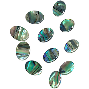 Toptan Oval doğal Abalone Cabochon <span class=keywords><strong>Paua</strong></span> kabuk kemik & mercan boncuk düz geri Abalone kabuk takı