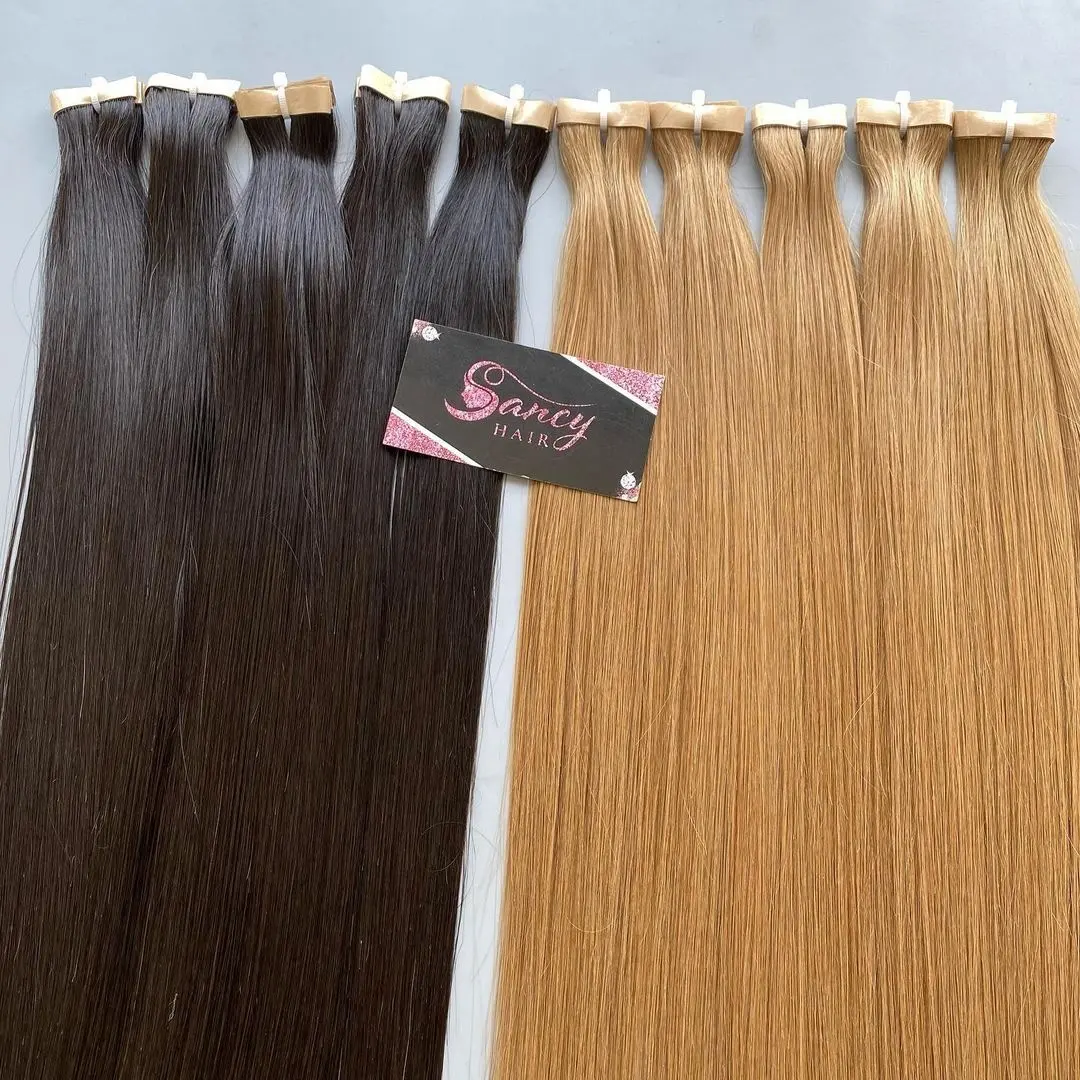 Trend ing Hot Product Rohes vietnam esisches Haar Echthaar verlängerungen Langes Klebeband in Farben Hochwertiges Haar zur Großhandels preisliste