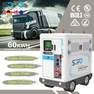 SOPO 60kWh Plataforma móvil ESS Equipo de construcción modular Solución de energía fuera de la red Sistema de almacenamiento de energía todo en uno