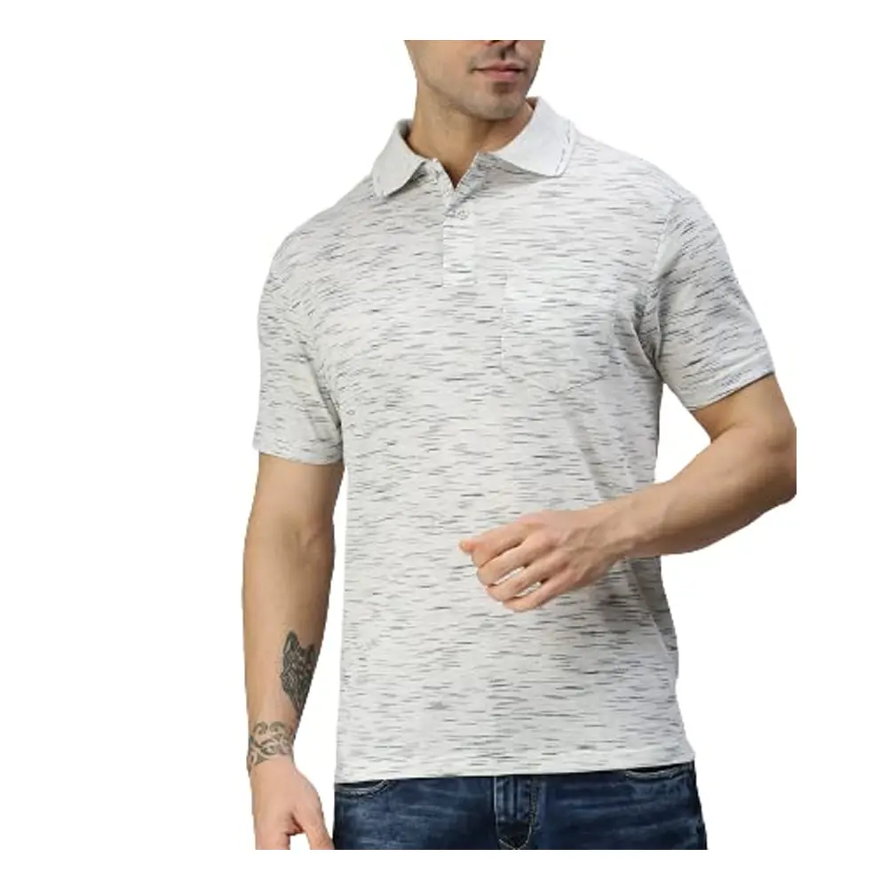 Yüksek kaliteli % 52% Polyester % 48% pamuklu kumaş özel Logo rahat yaz kısa kollu Polo gömlekler