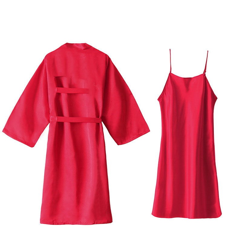 Gonna da sposa a manica lunga abbinata di rosso