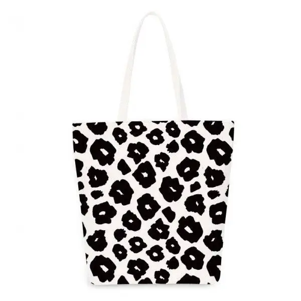 Bolso bandolera de lona Bolso de algodón con estampado de leopardo Bolso de moda con diseño de leopardo Monedero de lona para mujer