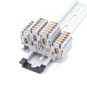 Bloque de terminales de carril Din, conector eléctrico de doble capa, conductor de conexión de resorte Bonder equipotencial de doble capa - Product Image 6