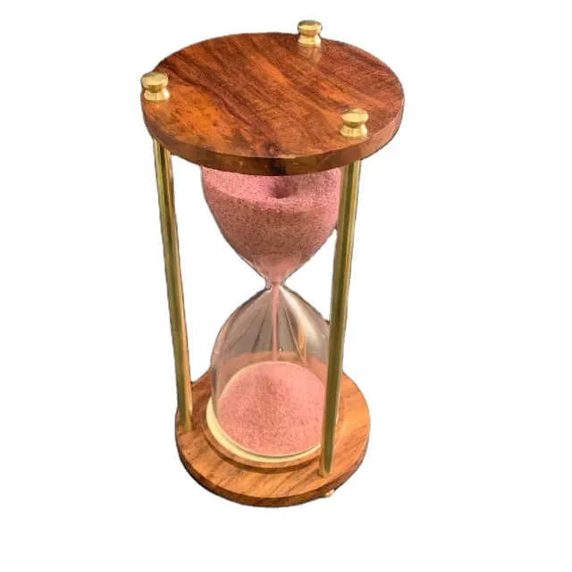 Premium Quality promotional gift Hour Glass Sand timer pink sand clear glass product ready to ship at best price