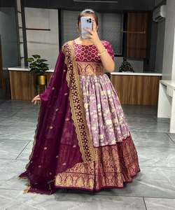 Koyu kırmızı renk kısmen aşınma ağır zengin görünümlü saree işlemeli unstitched bluz toptan alıcı tarafından ethnicgarment