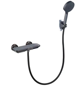 Dual-Function Copper Shower Set with Soft Spray Pattern Brass Handheld Showerhead and Stainless Steel <strong>Hose</strong> TR-KX-EBS-00032 - Product Image 1