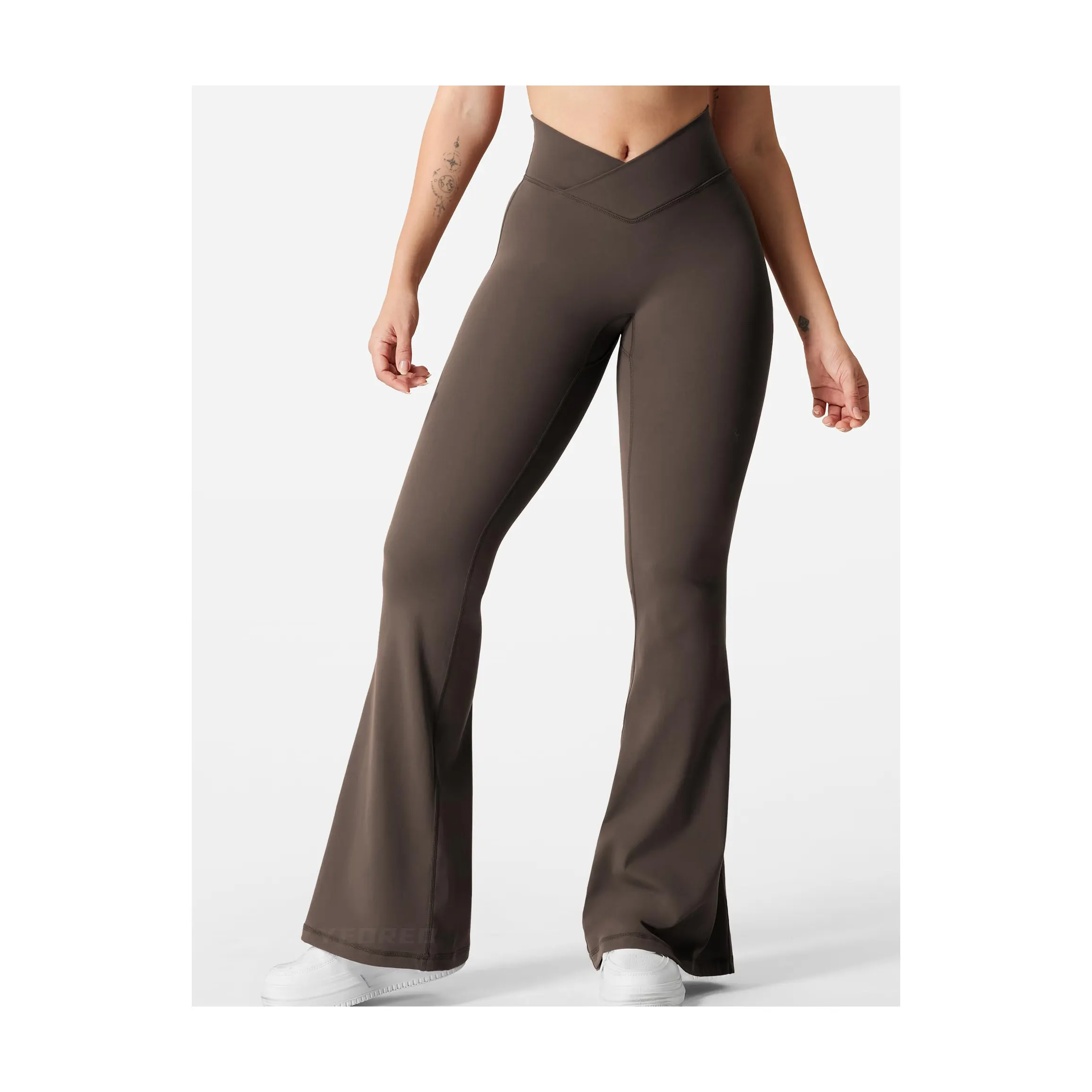 Pantalon évasé pour femme Pantalon respirant à taille élastique Pantalon évasé pour femme Pantalon Cargo de haute qualité pour femme