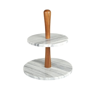 Đa năng nâu Toronto đá bánh đứng với chân gỗ cho món tráng miệng hiển thị trái cây Platter trang trí đám cưới bên Bảng Hợp thời trang - Product Image 6