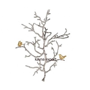 Nique-Decoración de pared de Metal niquelado y chapado en oro para pájaros, decoración de pared a precio barato