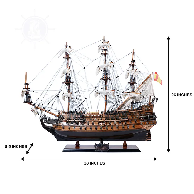 סן פליפה דגם ספינה 60 cm בעבודת יד עץ Replica עם תצוגת Stand, אספנות, תפאורה, מתנה, סיטונאי