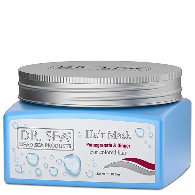 Máscara de cabelo-romã & gengibre, etiqueta privada, máscara de cabelo, tratamento de cor, para adultos, entrega rápida, 325 ml