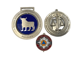 Özel 3D altın ve gümüş ve bakır çinko alaşım Metal madalya spor futbol topu basketbol maraton koşu ödülü ile şerit - Product Image 5