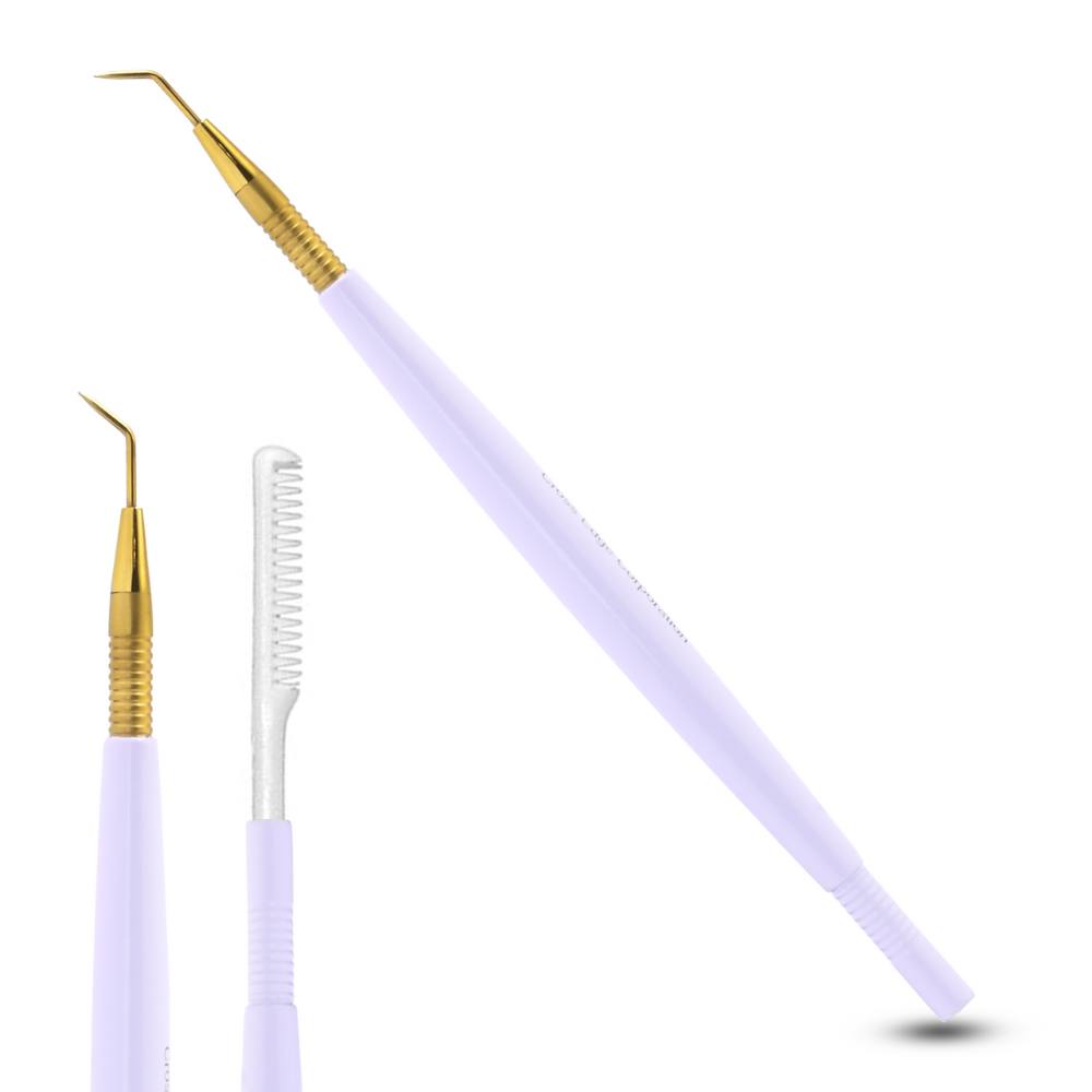 Blanc avec pointe dorée