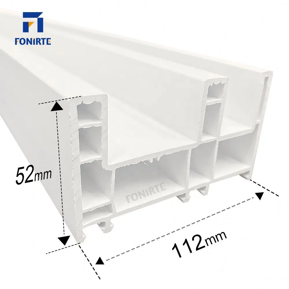 3トラック112mmスライディングシリーズ押し出しUPVC窓およびドアプロファイル構築用の外部スクリーンサッシュトラックで構成可能