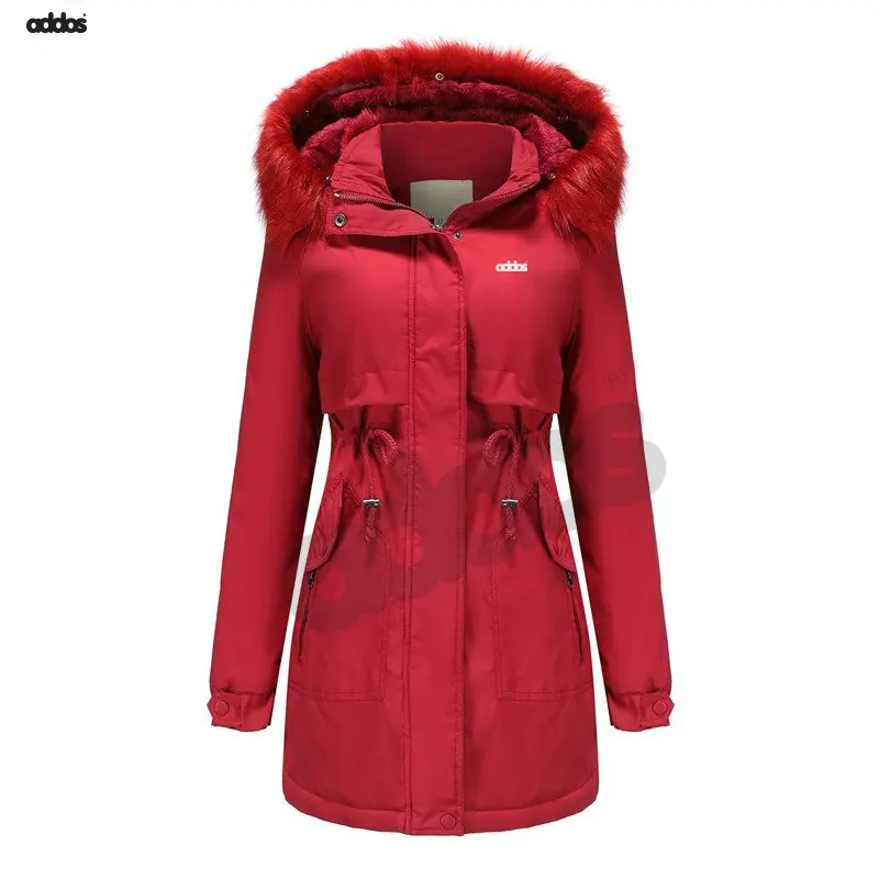 कस्टम डिजाइन फर डिजाइन Hooded ऊन सर्दियों जैकेट Parkas 2022 महिलाओं के Parkas