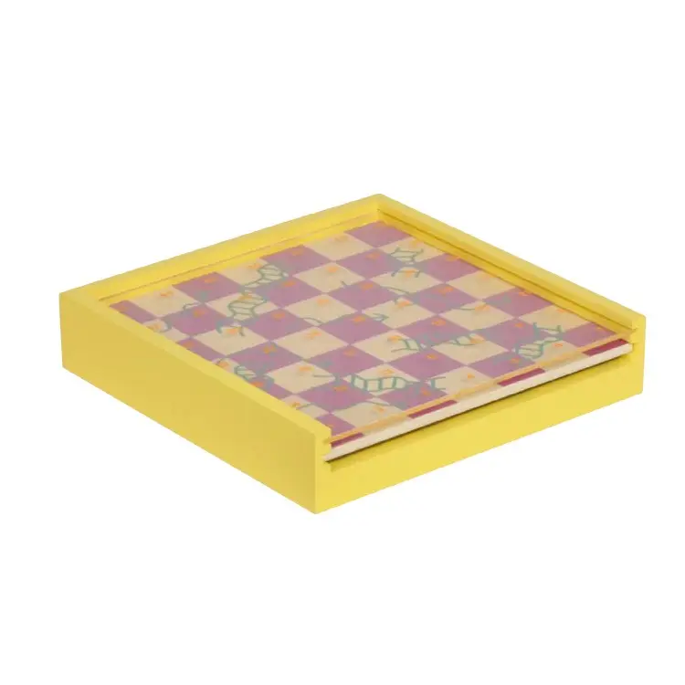 SCHLANG UND LEIDER-SPILL hölzerne Spielzeuge internationales klassisches Spiel minimalistische Grafik großes Brett für zwei oder mehrere Spieler