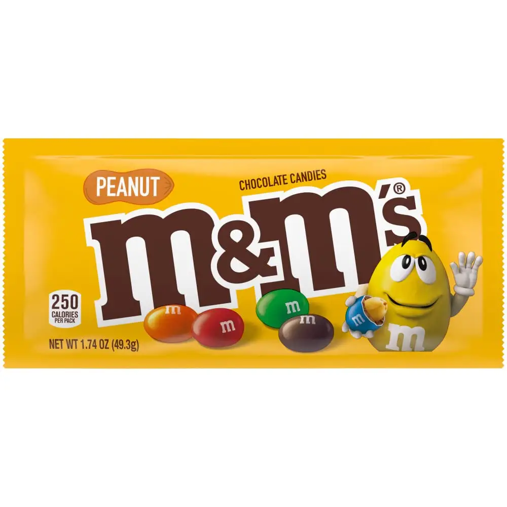 M & Ms Chocolate Candy, Delicious M & Ms Candy para niños y adultos, tamaño completo 1,74 oz, paquete de 48 unidades, el mejor precio a granel