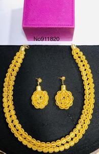 2克镀金填充新款白色水晶饰品，带球形链白色闪亮项链，适合女性