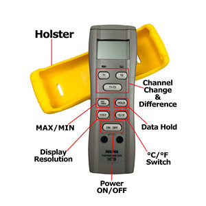 TECPEL DTM-307B çift kanallı dijital termokupl metre - Product Image 2