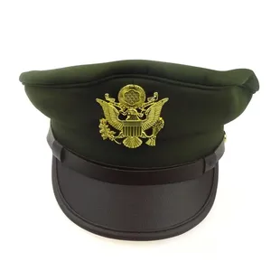 Mỹ quân đội không khí Corps sĩ quan Máy Nghiền Hat Cap vải dệt kim với trống thiết kế và vàng EAGLE huy hiệu - Product Image 1