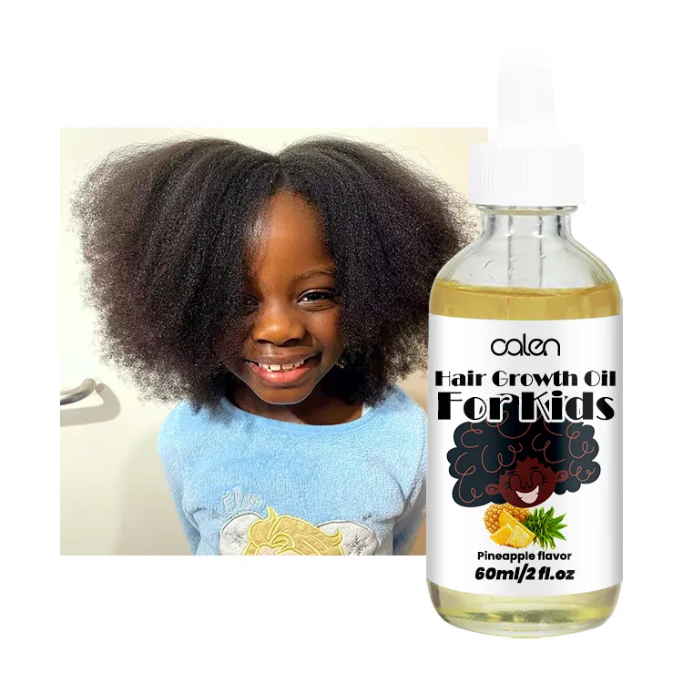 Luxfume ODM Productos para el cabello rizado para niños 60ml Aceite para el cabello para niñas y niños Piña Suero para el crecimiento del cabello para niños