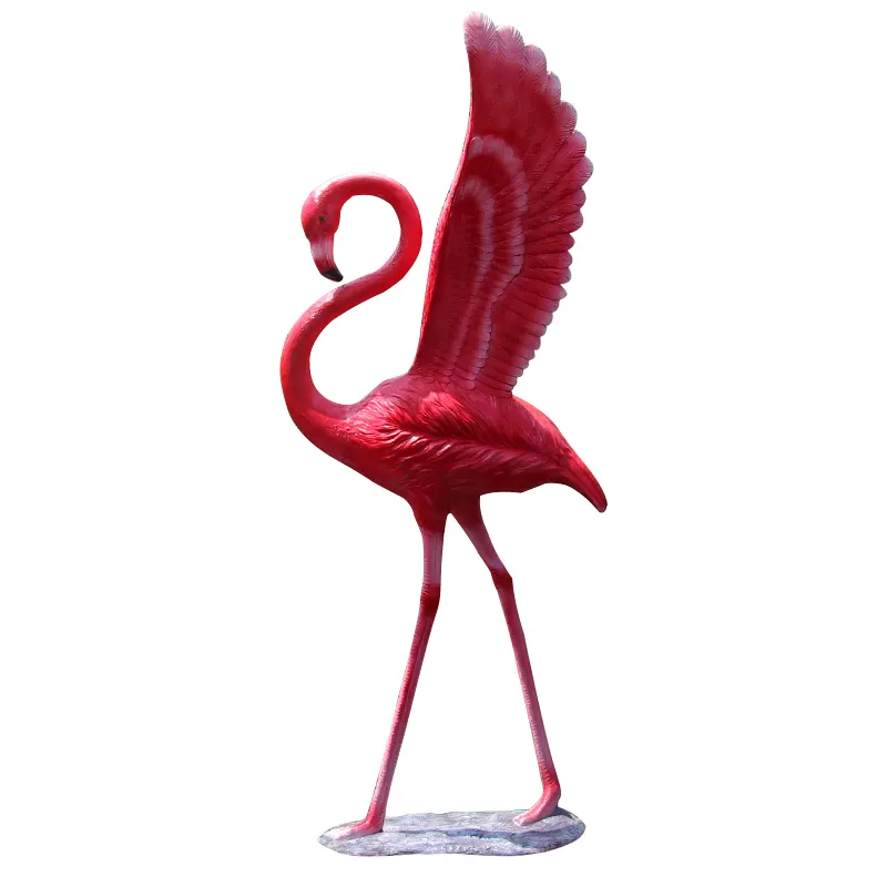 Bahçe için ekran dev flamingo dekorasyon için Modern heykel fiberglas heykel