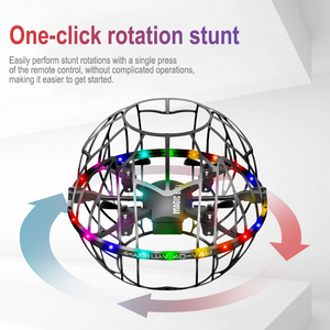 Mini <span class=keywords><strong>Quadcopter</strong></span> bóng đá bay không người lái trẻ em người mới bắt đầu bay không người lái Đồ chơi tránh chướng ngại vật với điều khiển từ xa 6-trục con quay hồi chuyển - Product Image 4