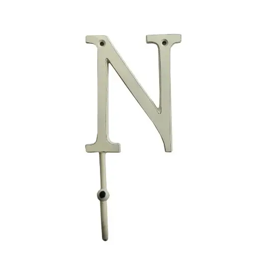 Английский алфавитный N-крюк для настенного монтажа детей членов семьи персонализированный настенный крючок литой алюминиевый металлический держатель для полотенец горячая распродажа