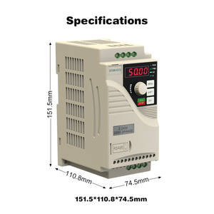 2.2KW AC frequenza Inverter VFD 220V 3 fase di ingresso 3 fase 220V uscita 50HZ/60HZ VFD pompa Controller - Product Image 6