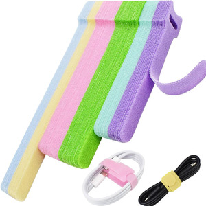 Custom Length Hook and <strong>Loop</strong> Cable Ties Reusable Fastening Cable Ties Organizer Hook and <strong>Loop</strong> Wire Ties Cable <strong>Cord</strong> Management - Product Image 1