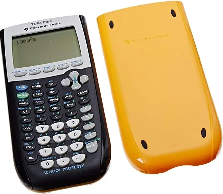 Calculadora Científica LCD 100% Autêntica Texas Instruments TEXTI84PLUS com peças e acessórios completos prontos