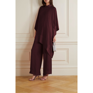 Kadınlar için iki parçalı Set Minimalist şık Flowy ve kadınsı Kaftan zahmetsiz stil için eşleşen pantolon iki parçalı kıyafet ile Set - Product Image 3