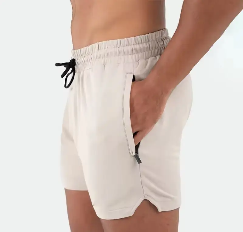 Shorts de praia masculino com forro de malha, shorts de surf de verão para homens, logotipo personalizado com estampa bordada, estoque de 2024