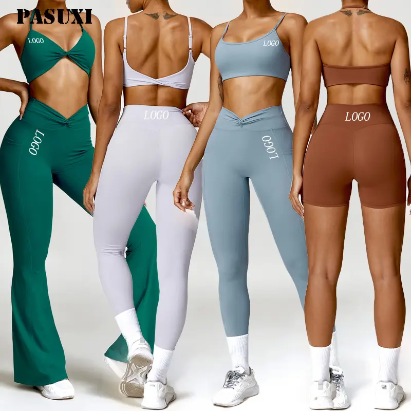 PASUXI Seamless Activewear Set Atacado Fitness Yoga Wear 2PCS Treino Sem Costura Mulheres Ginásio Conjuntos