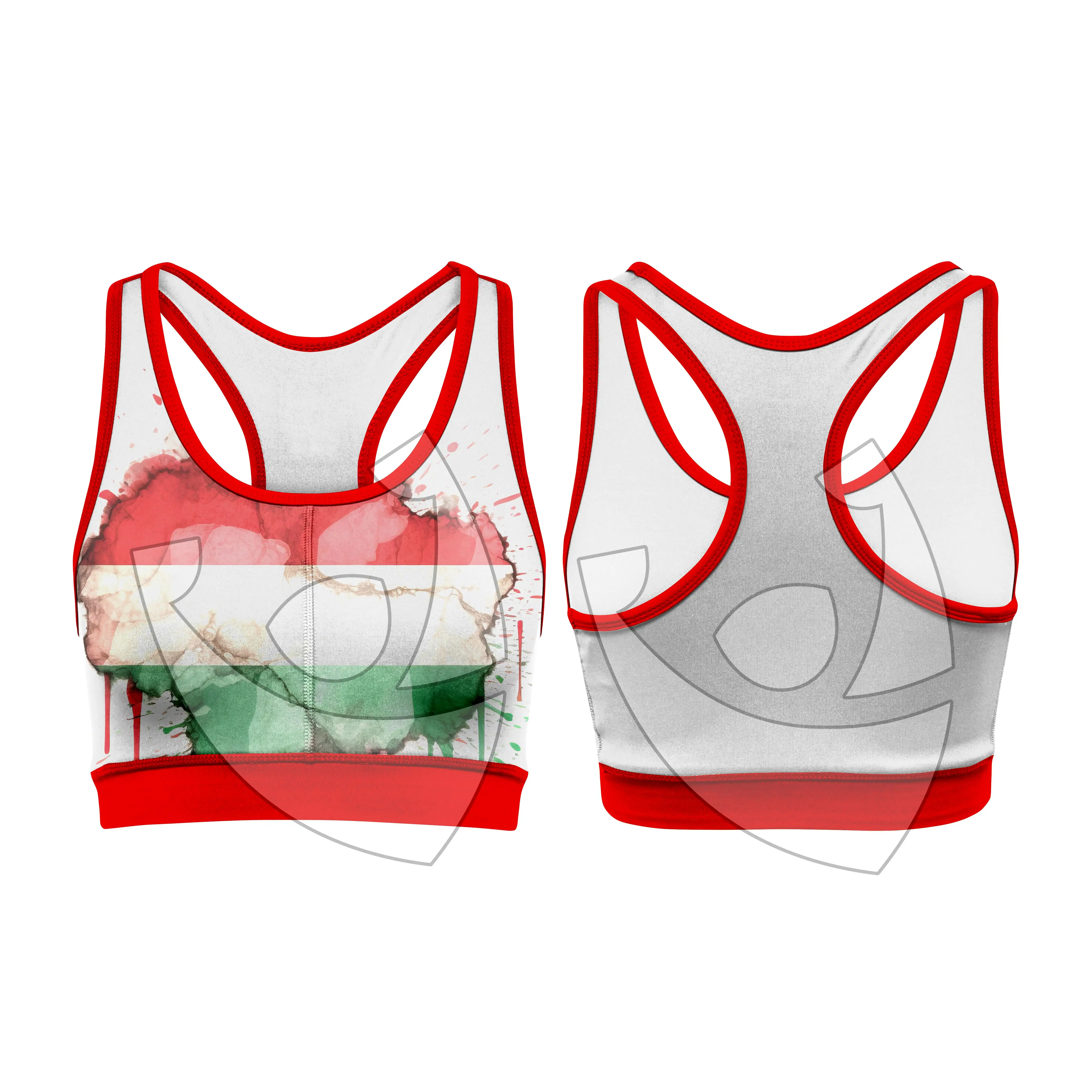 Italienische Unabhängigkeit flagge schöner Rücken Yoga Sport-BH Criss cross Rücken unterwäsche Europäischer und amerikanischer großer BH U-förmig