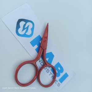 Needle Pointed Red Color Coated Handle Classic Embroidery Scissors With <strong>sharp</strong> and Straight Blades 2.75&quot; Small <strong>Fancy</strong> Scissors
