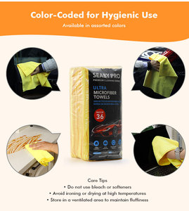 Set Handuk Mikrofiber Mobil 36 Pcs, Detailing Otomotif, Kain 16x16 untuk Cuci Mobil, Poles Wax, Pengering, Pembersih Interior, Kain Lap, Paket Grosir - Product Image 5